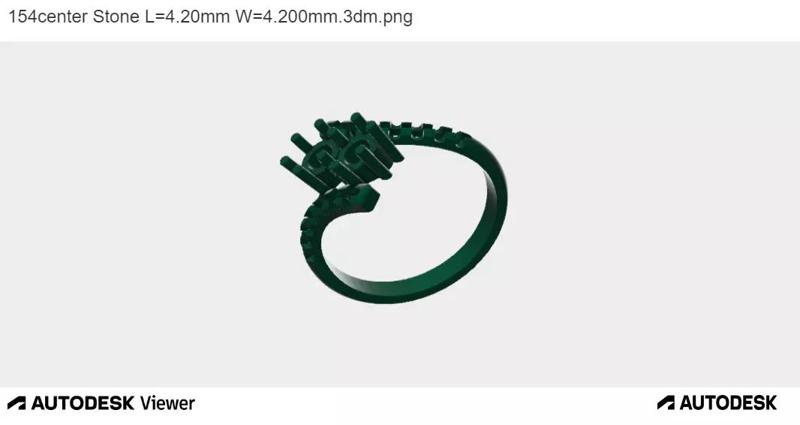 Woman Ring with Two Centre Stones