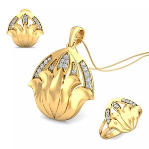 Women ring earrings pendant 3dm stl render detail 3D print model