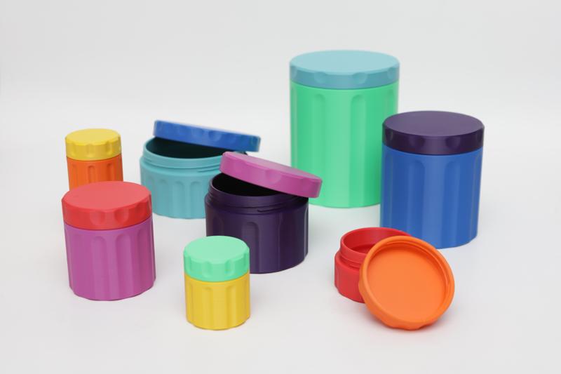 Round Container 02 - Grooves (Parametric)