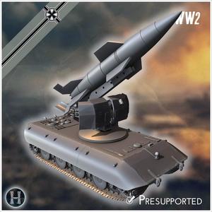 E-100 mit Raketenwerfer V-4 Boden-Boden Rakete Entwicklung rocke