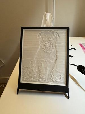 Low-profile lithophane frame