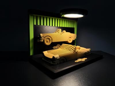 MG Midget Layered Car model! 