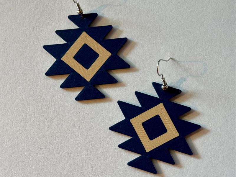 Aztec 2 color earrings 