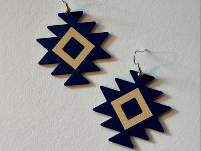 Aztec 2 color earrings 