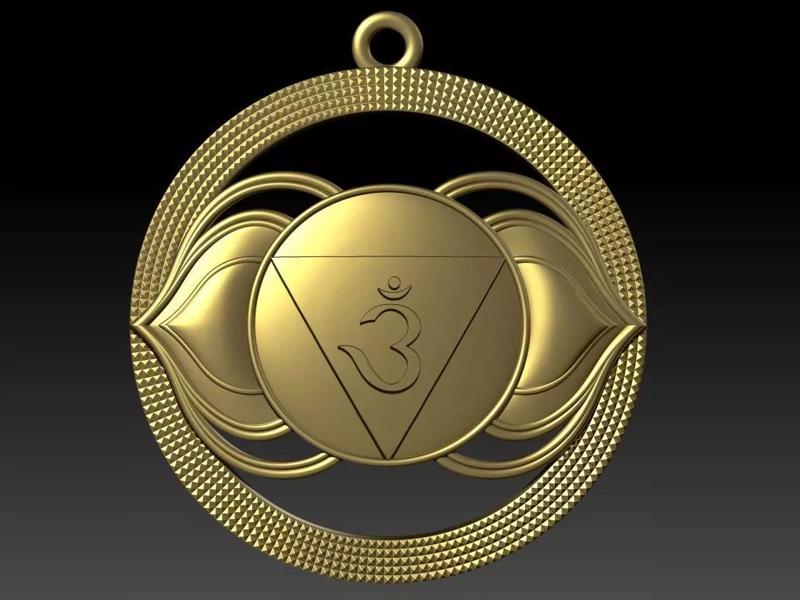 Ajna Aagnya Brow or third eye chakra Pendant for printing