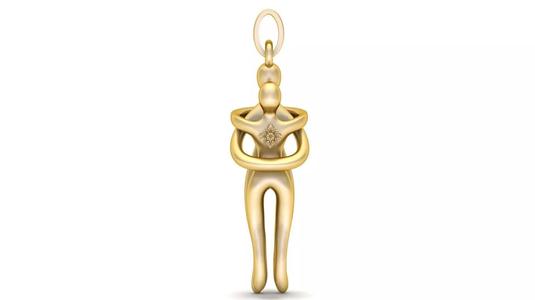 Symbol of Love and Unity Pendant 3D PRINDABLE MODEL