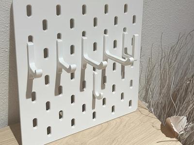 3D Printed Hooks for SKADIS Panel – Set Hook & U