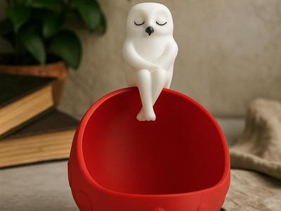 Owl Perch Catchall – Playful Trinket Bowl