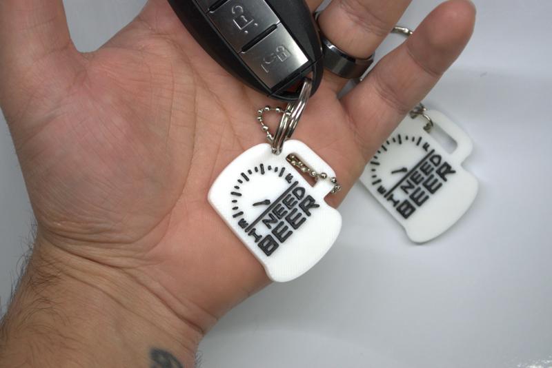 I Need Beer Low Fuel Keychain