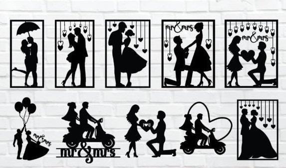 anniversary wedding love package of 10 frames