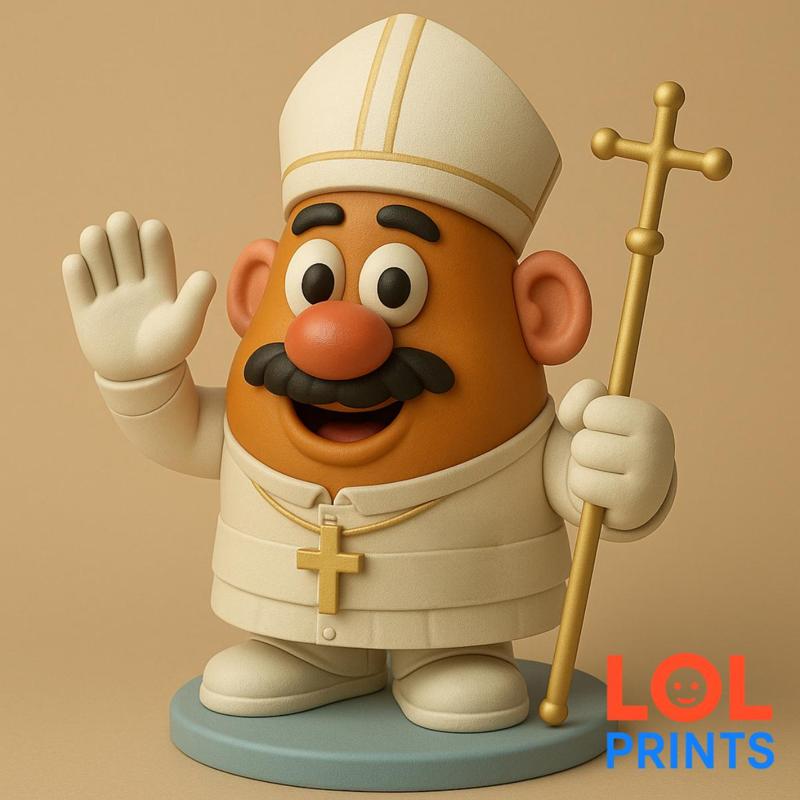 Mr. Pope Face Pope - 3D Figure of the classic toy as the leader of the Vatican