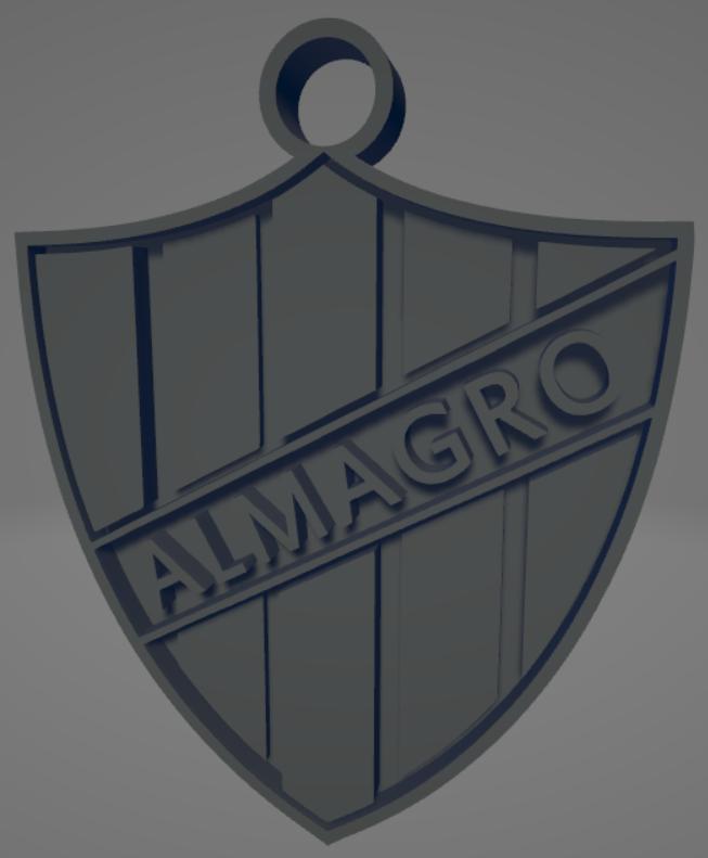 Llavero bicolor del Club Almagro