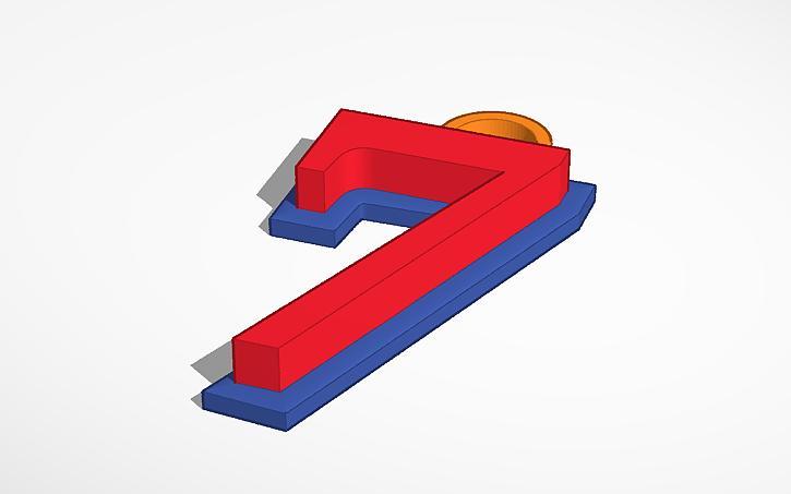 LLAVERO NUMERO SIETE ( NUMBER SEVEN KEYCHAIN )
