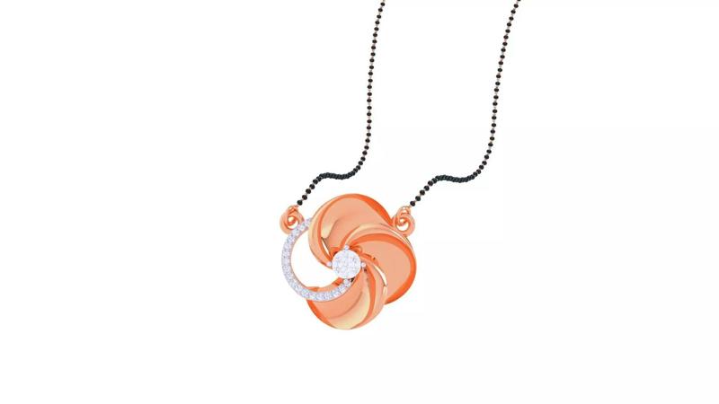 Flower Light Weight Diamond Necklace renders 3dm stl details