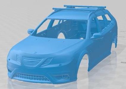 Saab 9-3 X 2009 Printable Body Car