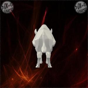 Geometric Low Poly Bison – SoliDRawinGs SG987