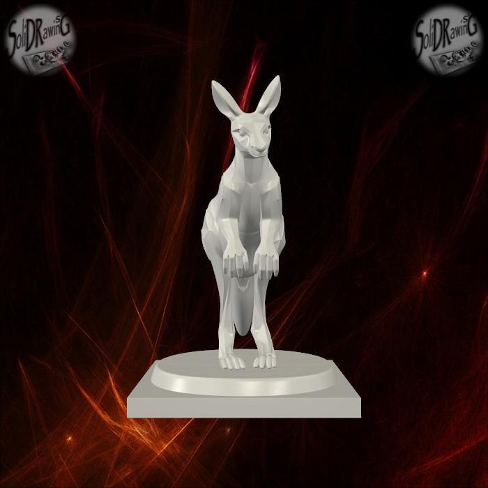 Low Poly Kangaroo Sculpture – SoliDRawinGs SG888
