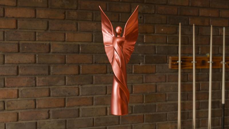 Elegance and Serenity: Wooden Angel Statue for Your 3D Printer