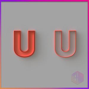 U LETTER COOKIE CUTTER