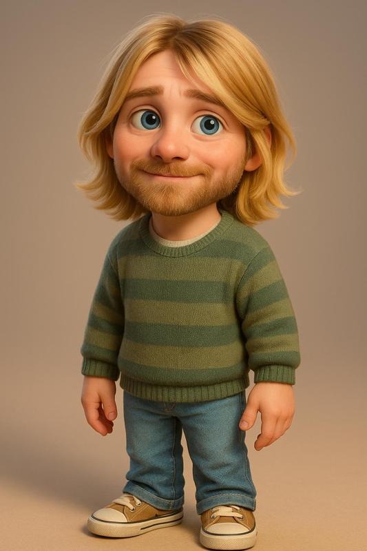 Kurt Cobain - Tribute CUTE 3D