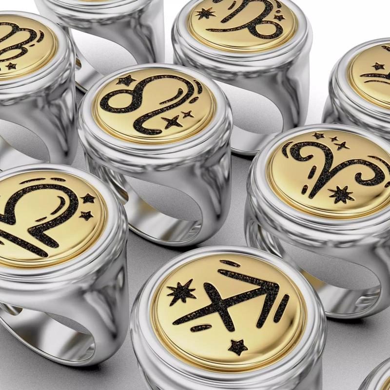 Zodiac Sign Ring Set