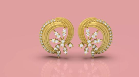 Beautiful Gold Tops Earring - 0014