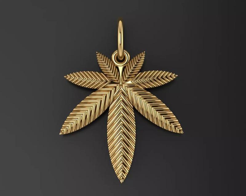 Pendant marijuana leaf