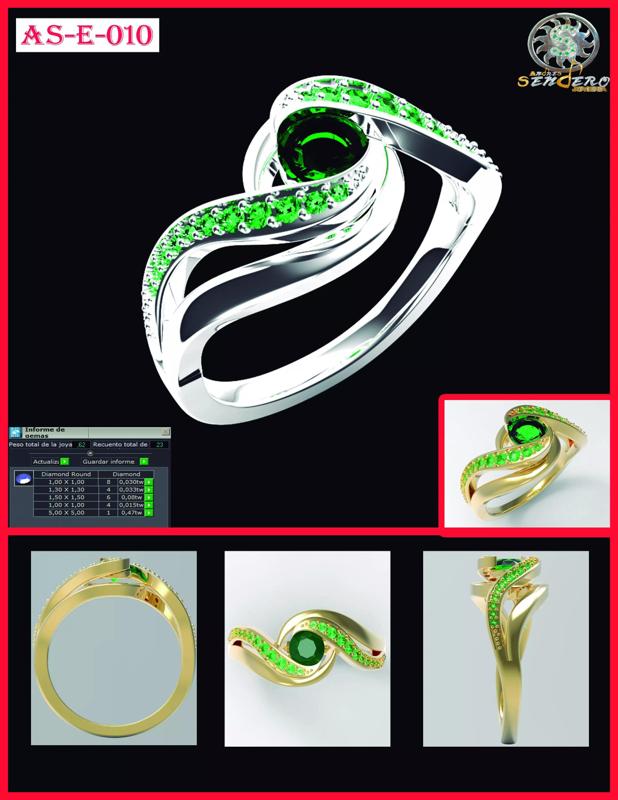 Solitario Con Engaste AS-E-010