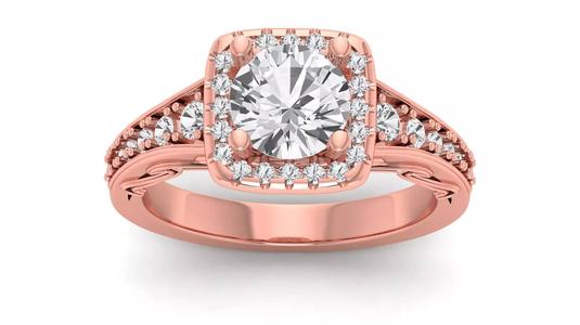 Solitaire Wedding Engagement Women Ring Square Hole Ring