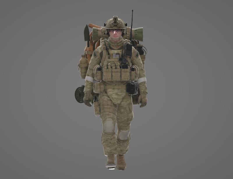 Fully Loaded Infantry – Marching Combat Load