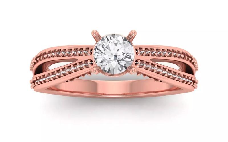 Solitaire Wedding Engagement Women Double Band Multi Band Ring