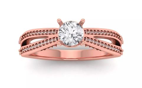 Solitaire Wedding Engagement Women Double Band Multi Band Ring