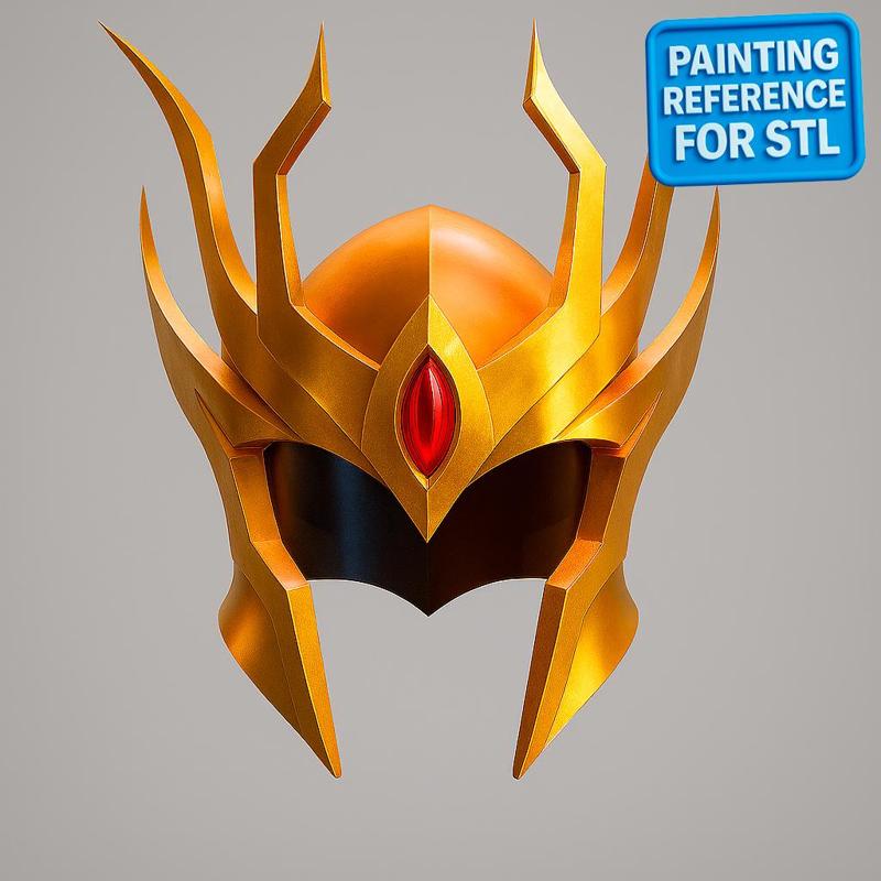 Shaka Virgo Helmet - Saint Seiya Collectible STL + OBJ + Textures (Display Model)