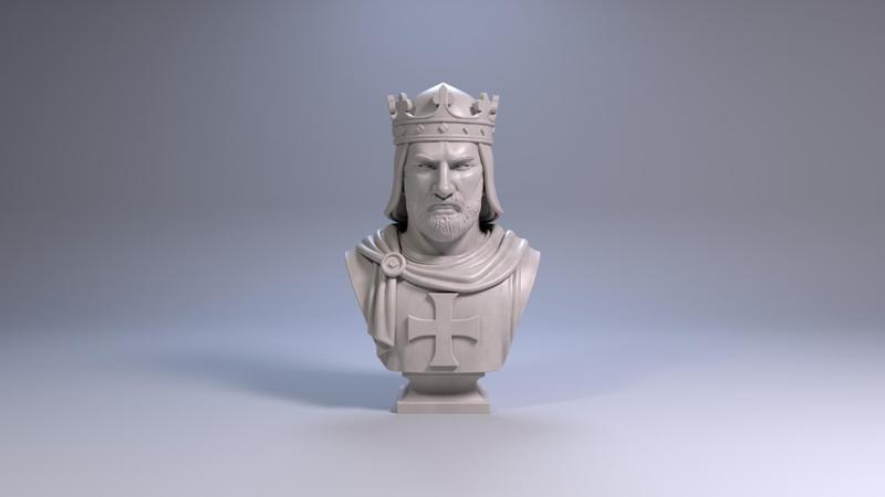 Richard the Lionheart – Bust Sculpture 3D Printable STL File