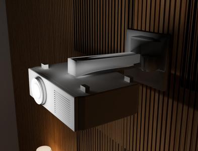 Projector mount with Cable Organizer for wall