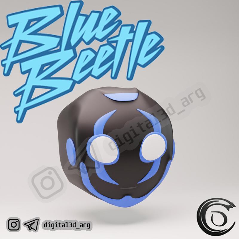 BLUE BEETLE HEAD CARTOON