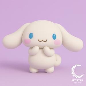Cinnamoroll cartoon style 3D STL - Kawaii Sanrio collectible figure
