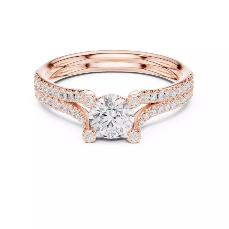 Unique Split Shank Round Diamond Wedding Ring 3DM STL Video