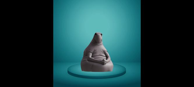 Zhdun / Waiting Seal Man - Original Meme 3D Figure / Zhdun - Waiting Seal Man Funny 3D Model