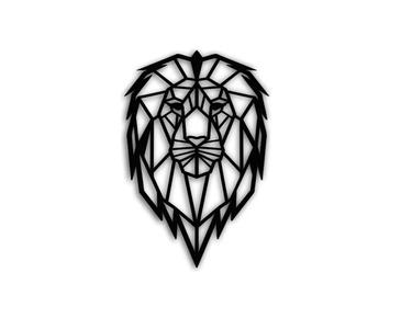Minimalist Geometric Geometric Lion Picture