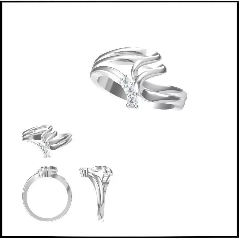 JCD Format Vintage three stone ring rings jewelry cam