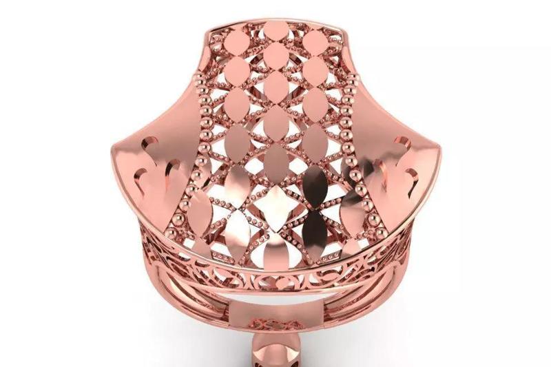 Vintage Filigree Ring STL OBJ FBX Renders Details