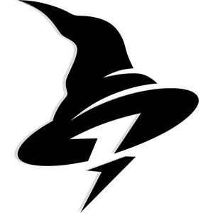 wizard hat with a lightning bolt forming the brim 2 - 2D/3D Wall Art STL+SVG For CNC Router, Plasma, Waterjet, Laser & 3D Printer