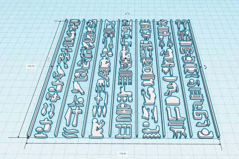 3D Egyptian Hieroglyphs - Complete Symbology