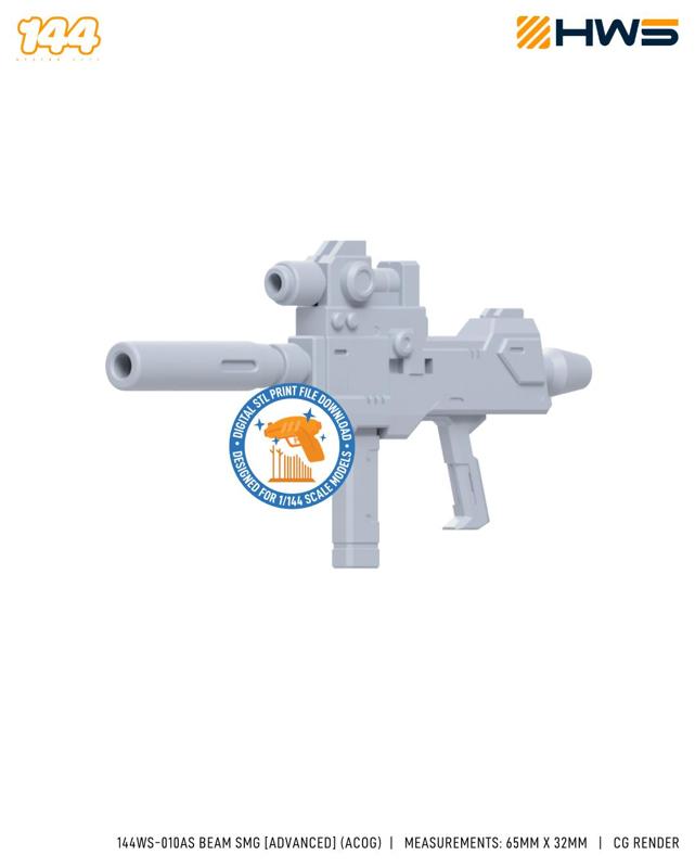 144WS-010AS Beam SMG [Advanced] (ACOG). 3D Printed Custom Parts for High Grade Models.