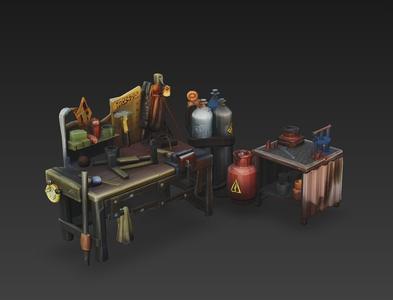 Diorama workshop table