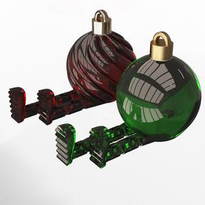 Christmas Ball-Cute Flexi Articulated Skeleton Print-in-place Fidget with 3MF included.(No Supports and no Rafts)