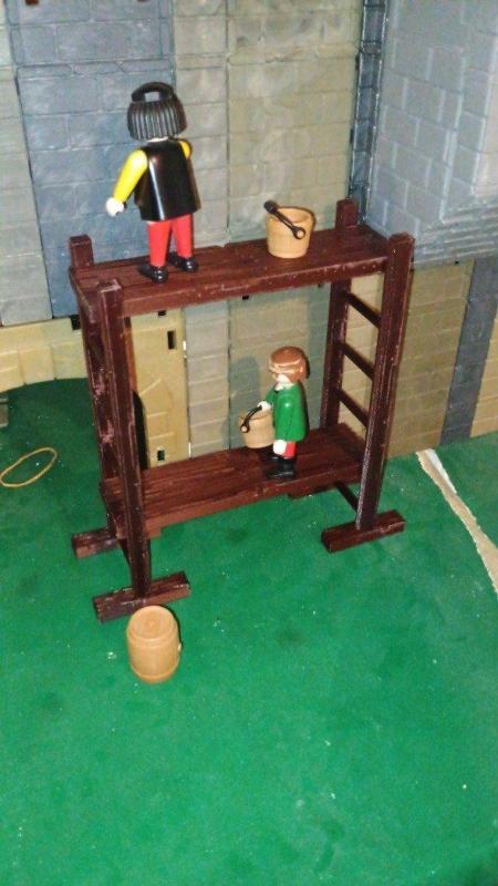 PLAYMOBIL CASTLE CASTILLO BURG Medieval scaffolding,mittelalterlich Gerüst,Medieval andamio