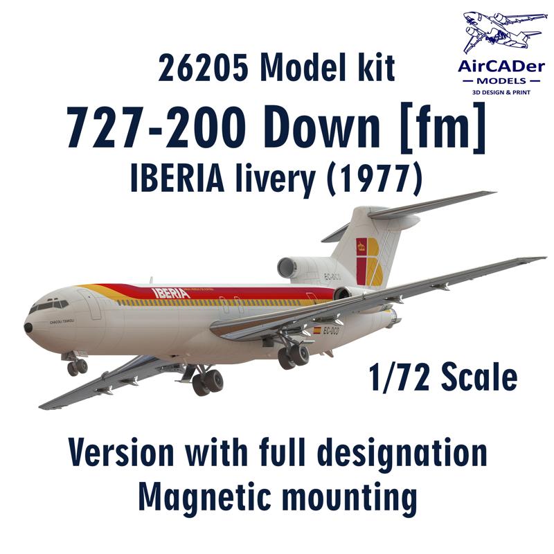 26205 Model kit 727-200 Down [fm] scale 1/72