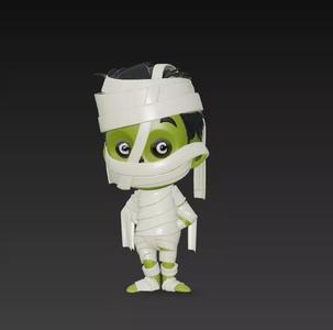 Mummy Kid - Stylized Halloween 3D Character Model